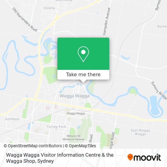 Mapa Wagga Wagga Visitor Information Centre & the Wagga Shop