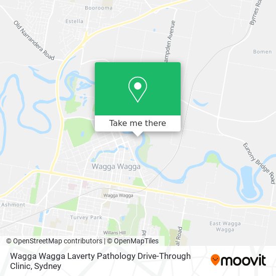 Mapa Wagga Wagga Laverty Pathology Drive-Through Clinic