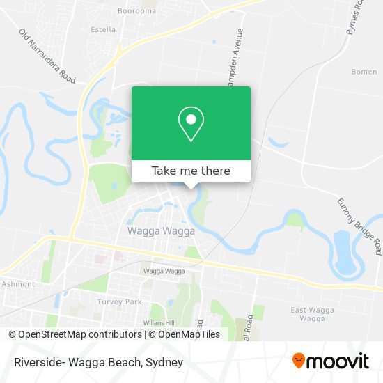 Riverside- Wagga Beach map
