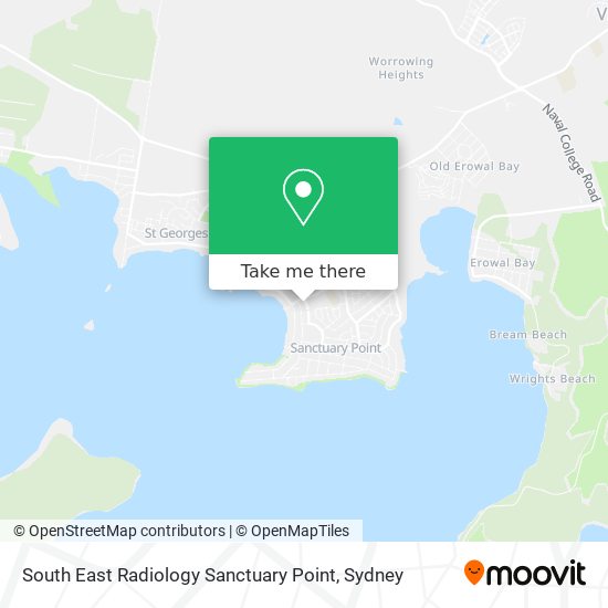 South East Radiology Sanctuary Point map
