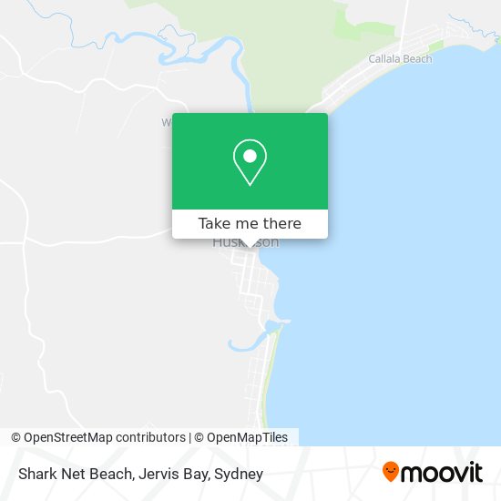 Shark Net Beach, Jervis Bay map