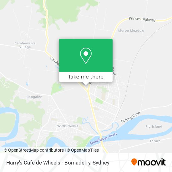 Harry's Café de Wheels - Bomaderry map