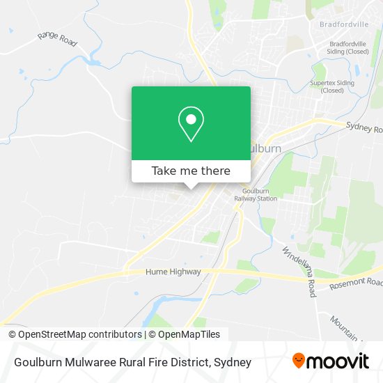 Goulburn Mulwaree Rural Fire District map