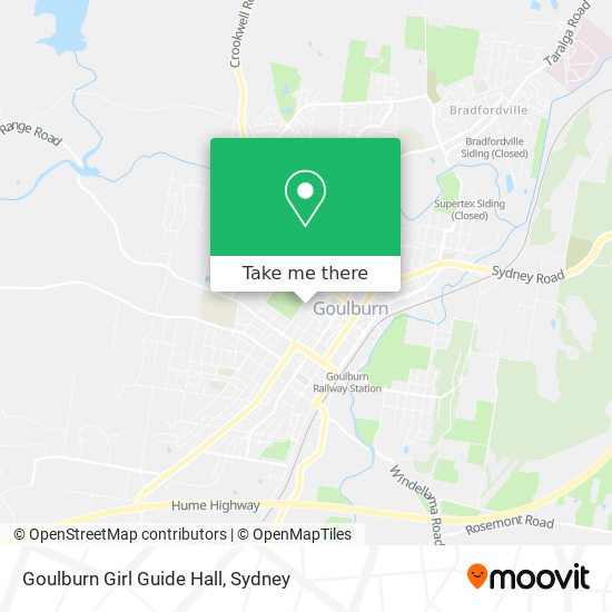 Goulburn Girl Guide Hall map