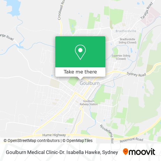 Goulburn Medical Clinic-Dr. Isabella Hawke map