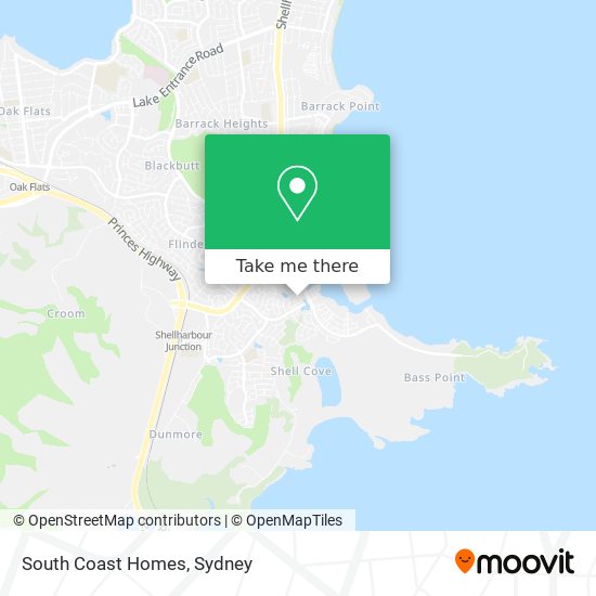 South Coast Homes map