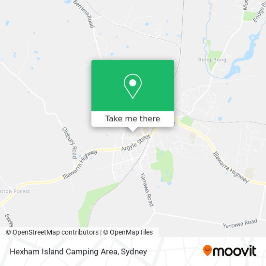 Mapa Hexham Island Camping Area