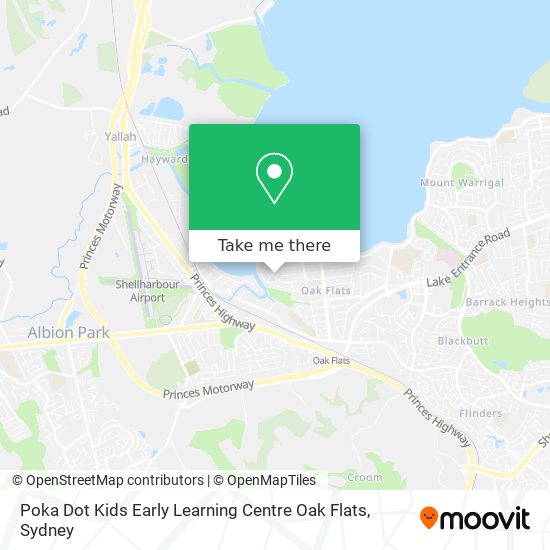 Mapa Poka Dot Kids Early Learning Centre Oak Flats