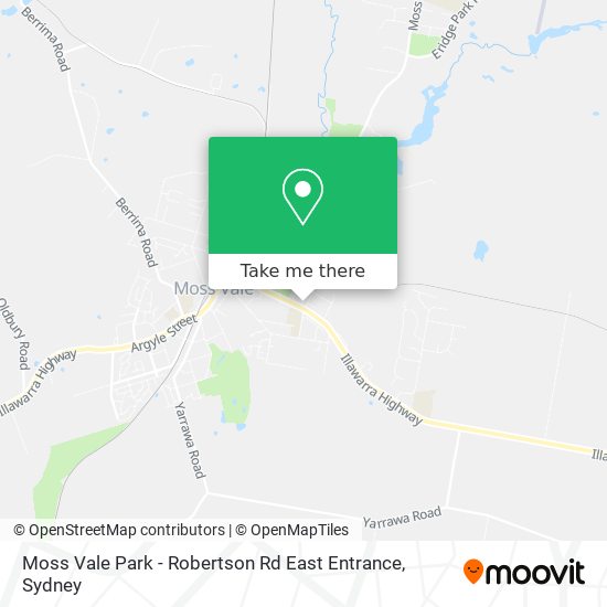 Moss Vale Park - Robertson Rd East Entrance map