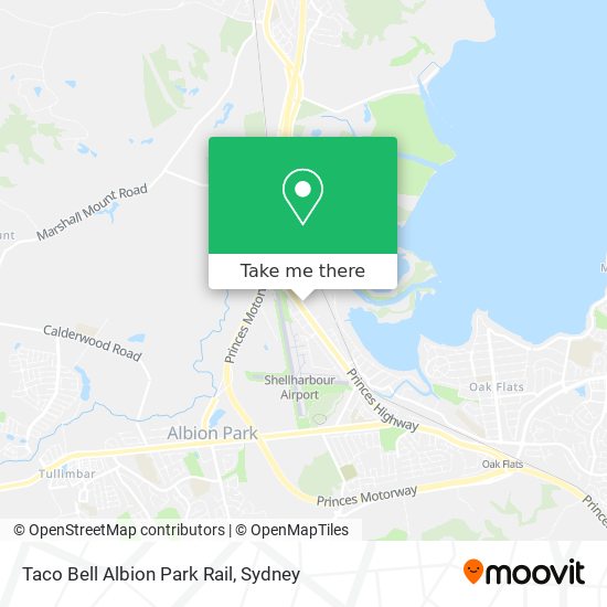 Mapa Taco Bell Albion Park Rail