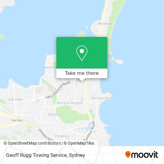 Geoff Rugg Towing Service map