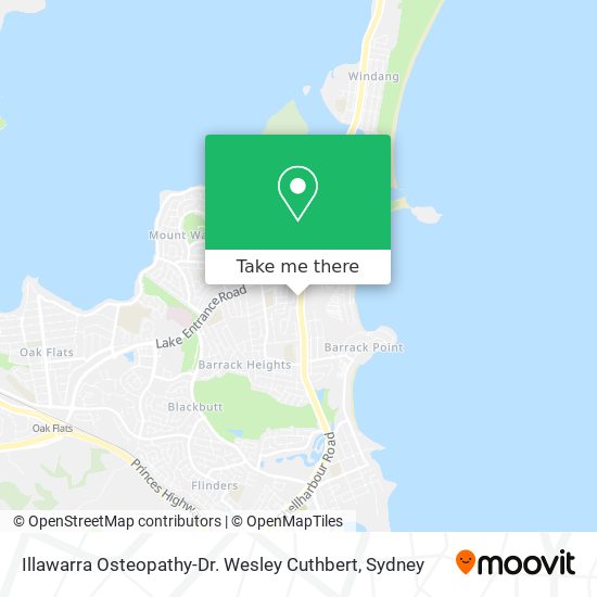 Illawarra Osteopathy-Dr. Wesley Cuthbert map