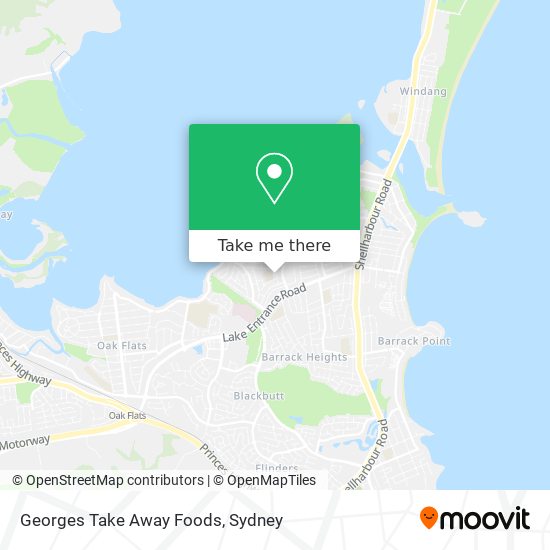 Georges Take Away Foods map