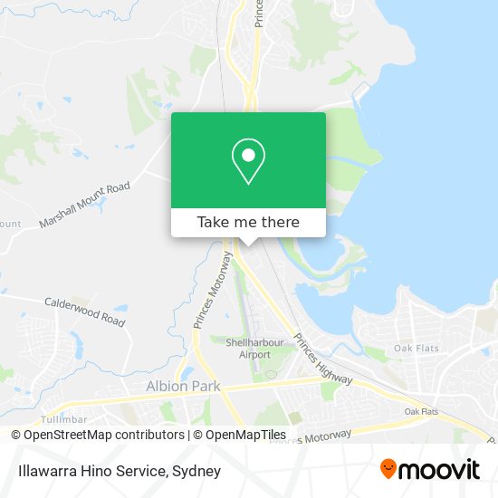 Illawarra Hino Service map