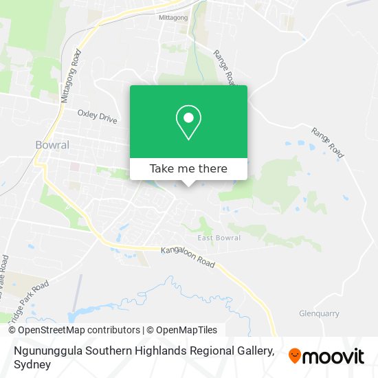 Mapa Ngununggula Southern Highlands Regional Gallery