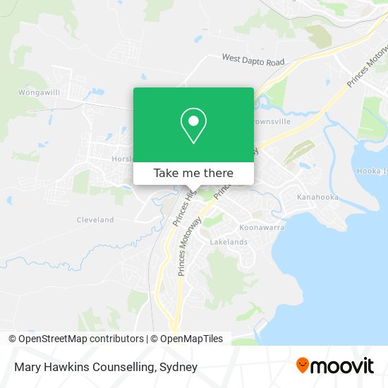 Mary Hawkins Counselling map