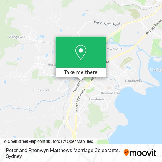 Peter and Rhonwyn Matthews Marriage Celebrants map