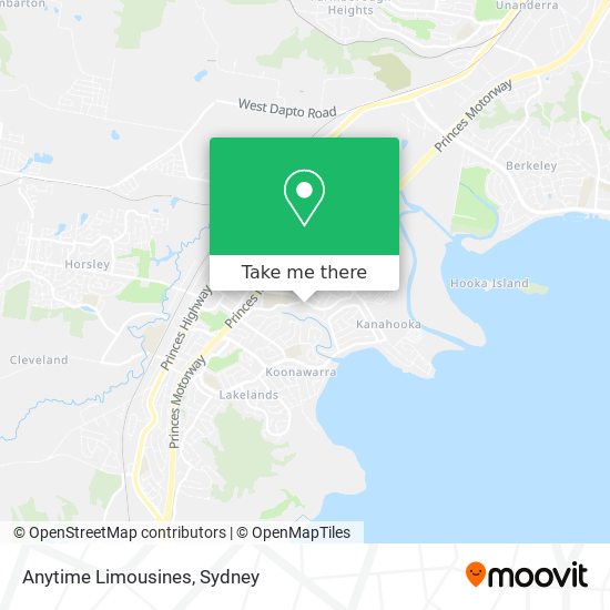 Anytime Limousines map