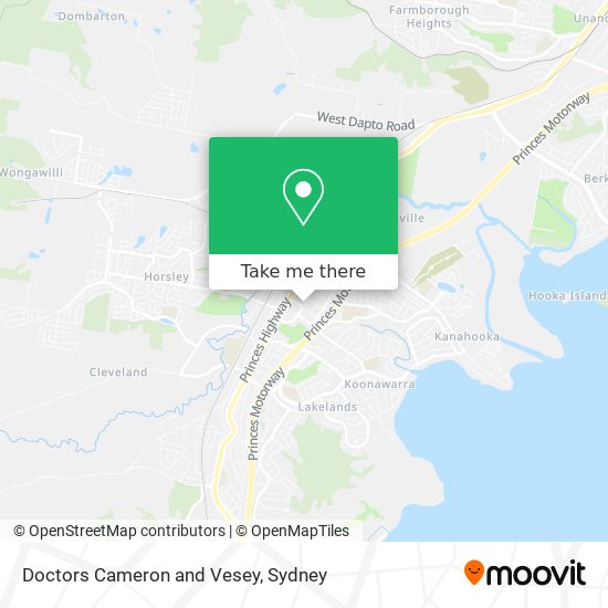 Doctors Cameron and Vesey map