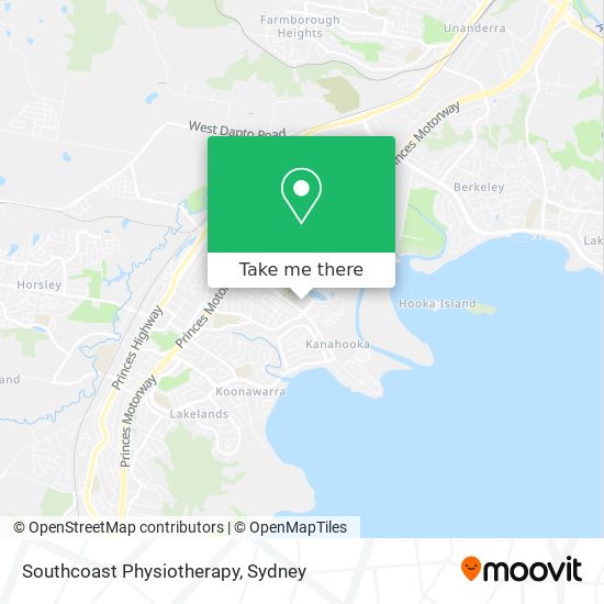 Mapa Southcoast Physiotherapy