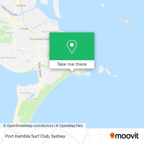 Mapa Port Kembla Surf Club