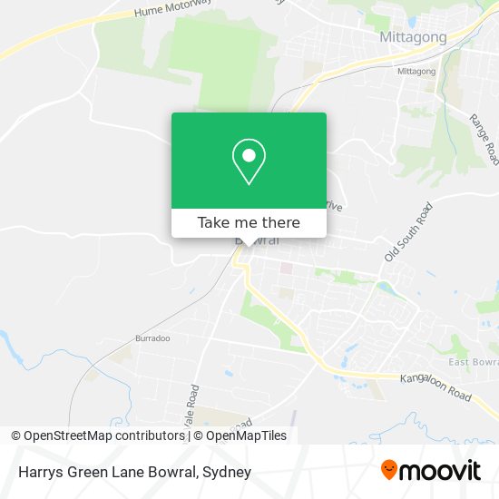 Mapa Harrys Green Lane Bowral