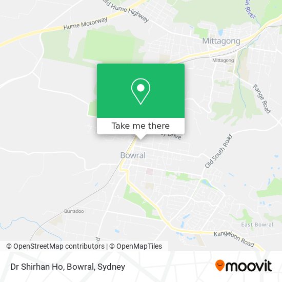 Dr Shirhan Ho, Bowral map