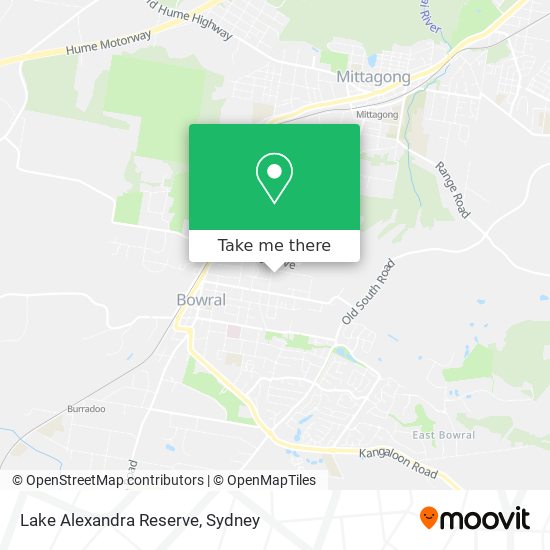 Lake Alexandra Reserve map