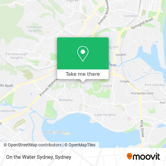 On the Water Sydney map
