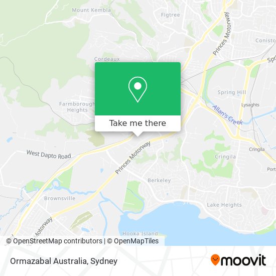 Ormazabal Australia map