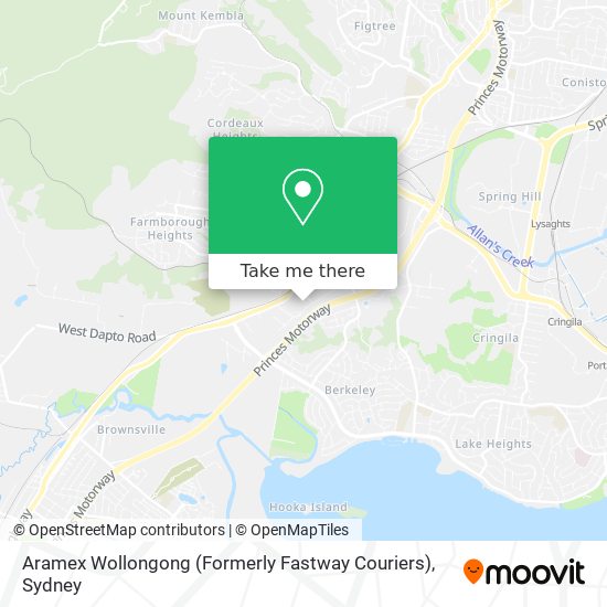 Aramex Wollongong (Formerly Fastway Couriers) map