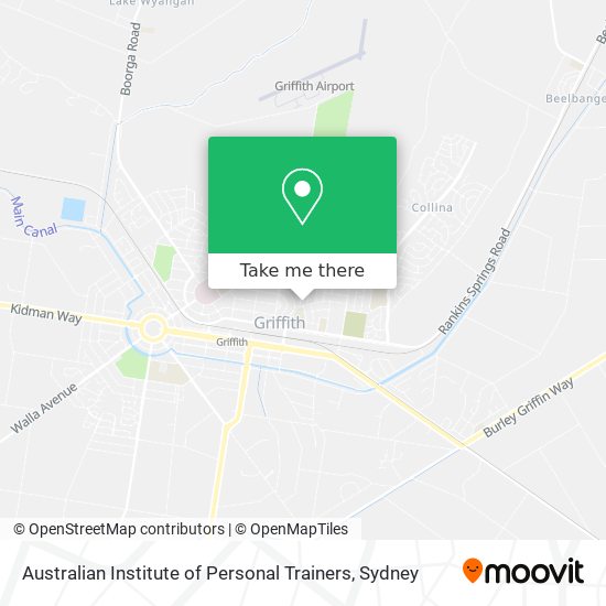 Mapa Australian Institute of Personal Trainers