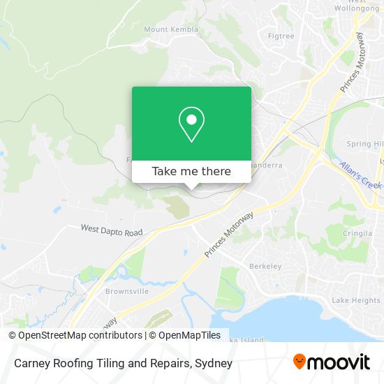 Carney Roofing Tiling and Repairs map