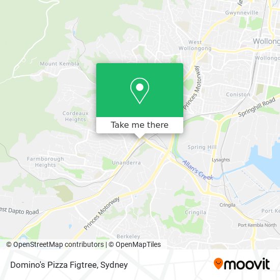 Mapa Domino's Pizza Figtree