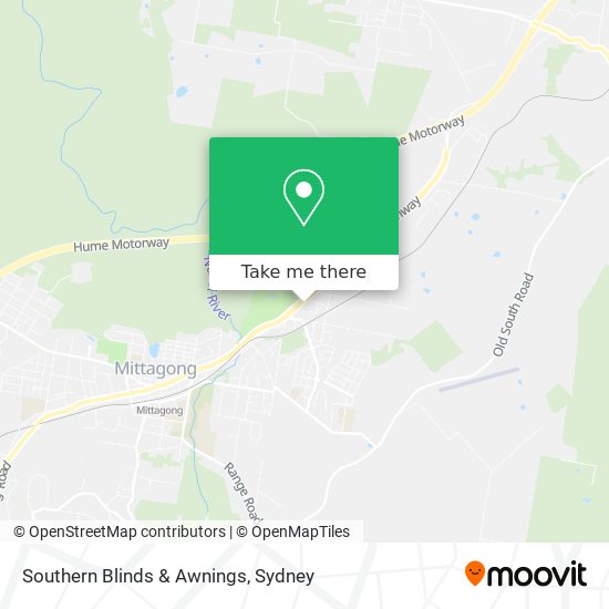 Southern Blinds & Awnings map