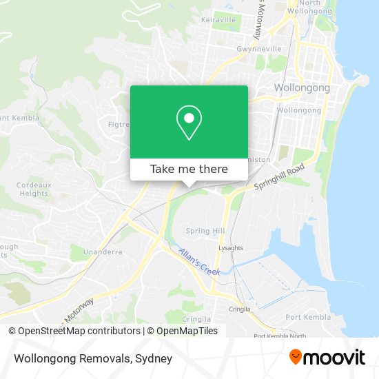 Mapa Wollongong Removals