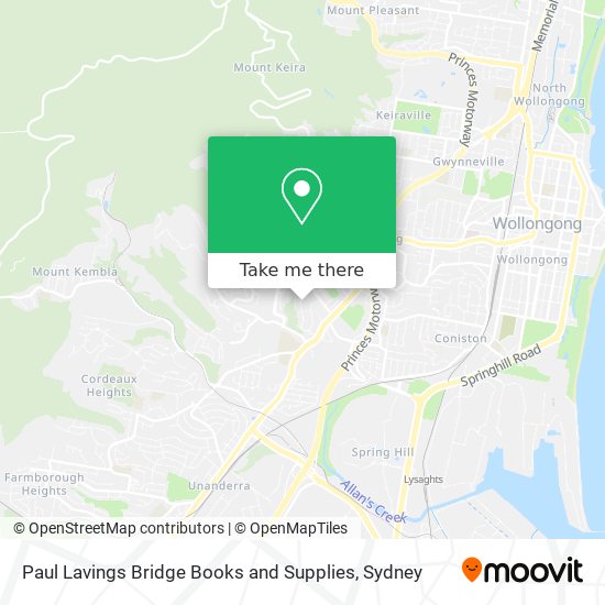 Paul Lavings Bridge Books and Supplies map