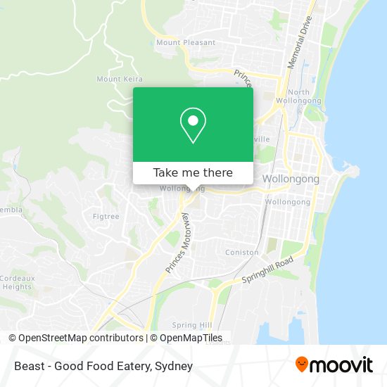 Beast - Good Food Eatery map