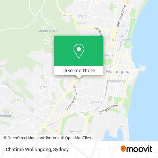 Mapa Chatime Wollongong