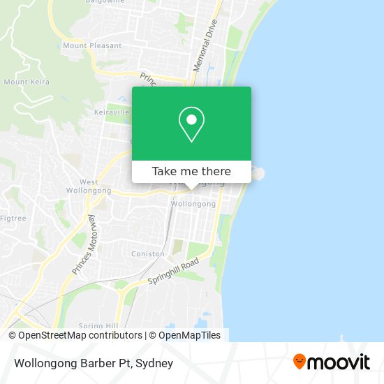 Wollongong Barber Pt map