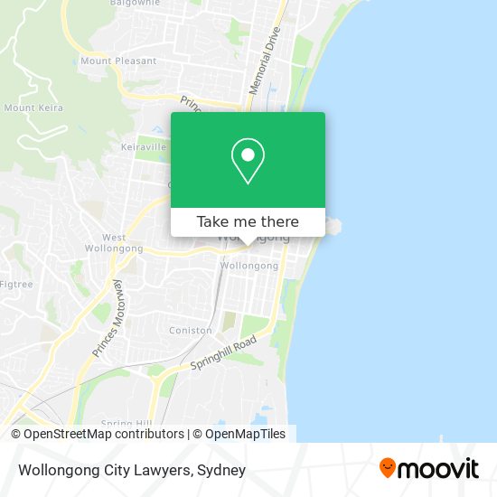 Wollongong City Lawyers map
