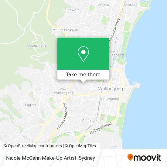 Nicole McCann Make-Up Artist map