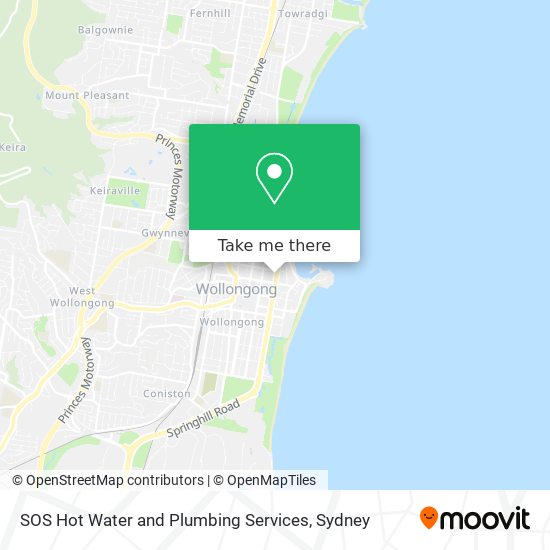 Mapa SOS Hot Water and Plumbing Services