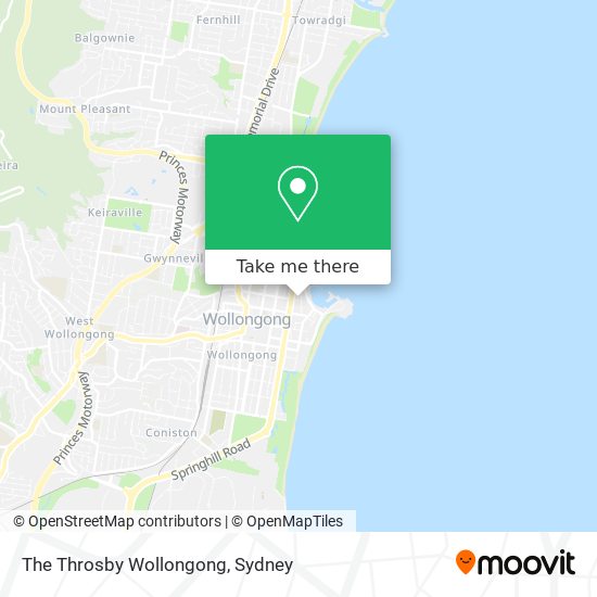 The Throsby Wollongong map