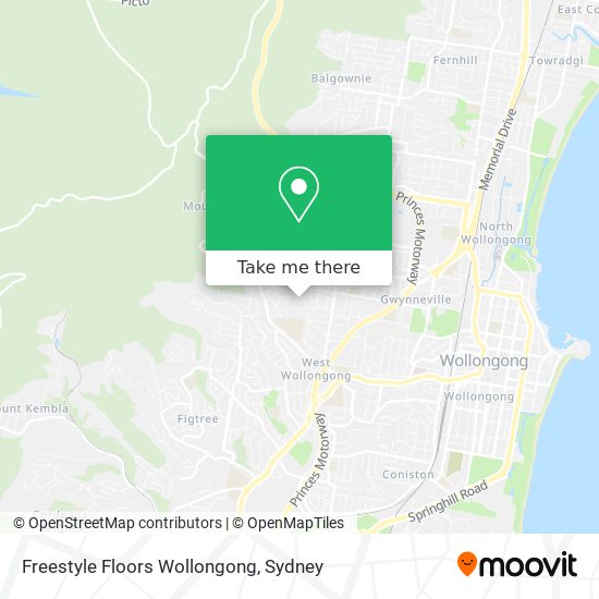 Mapa Freestyle Floors Wollongong
