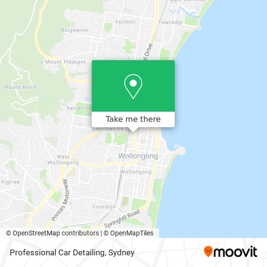 Professional Car Detailing map