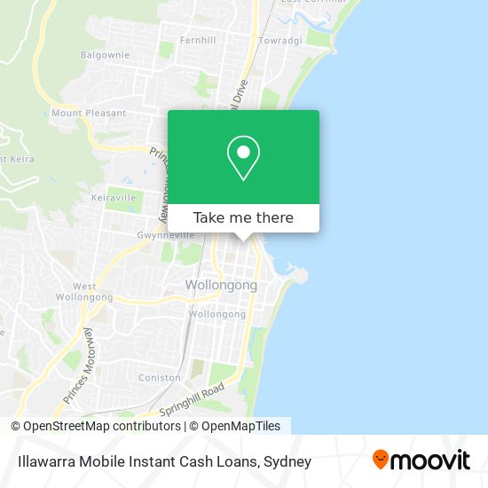 Mapa Illawarra Mobile Instant Cash Loans