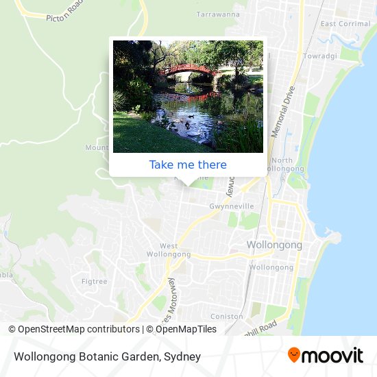 Wollongong Botanic Garden map