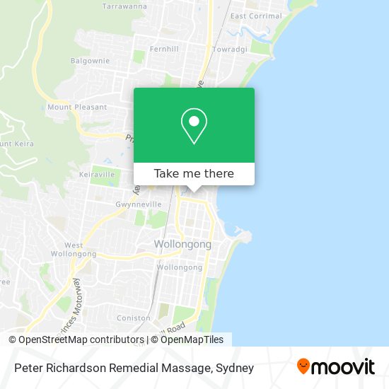 Peter Richardson Remedial Massage map