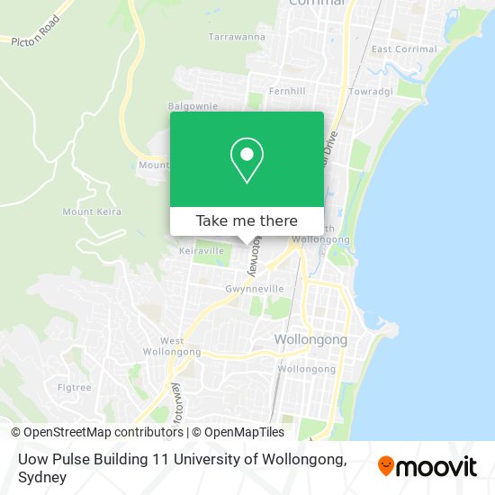 Mapa Uow Pulse Building 11 University of Wollongong